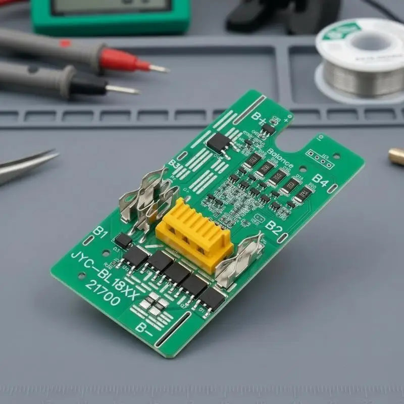 Compact BMS Circuit with Balance Charger for Custom 18V Li-ion Battery Cases