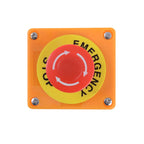 Red Sign Emergency Stop Mushroom Push Button Switch NO+NC AC660V/10A
