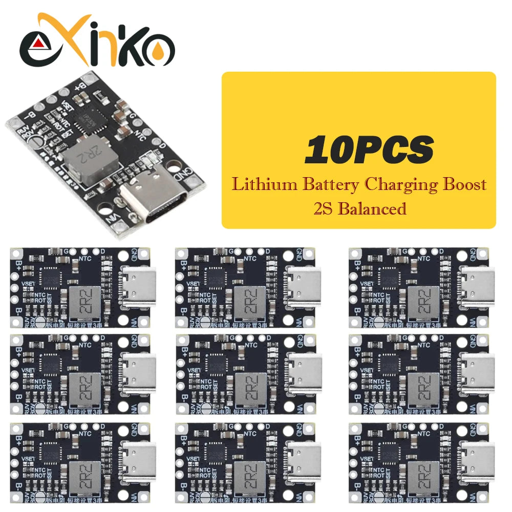 2S 3S Type-C USB BMS 15W 8.4V 12.6V 1.5A Lithium Battery Charging Boost Module With Balanced Support Fast Charge With Indicator