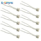 5pcs Bi-Pin Base G4 G6.35 GY6.35 GX5.3 MR16 GZ4 MR11 GU5.3 G5.3 M10 0.75mm Halogen Incandescent Led Socket Ceramic Lamp Holder