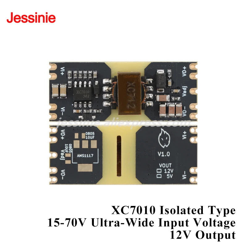 5pcs/1pc Isolated DC-DC Power Module Wide Voltage 3-42V Input JW3510 5V 12V Output XC7010 15-70V Stabilizer Board Reserved LDO