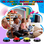 8 PCS Answer Buzzers Button Answer Buzzer Game Show Buzzer Recordable Button Classroom Buzzers for Christmas Team Party