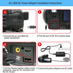 AC-L100C For Sony Camera AC-L10A/B L15 Power Adapter NX100 AX2000 MC2500 HXR-NX3 CCD-TRV228 TRV615 PC104 MVC-FD200 HVR-A1C V1C