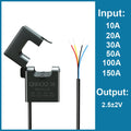 Split Core Current Sensor Hall Effect QNHCK2-16 10A 20A 50A 100A 2.5V 2V 2.5 0.625V DC Current Transducer Clamp CT Transformer