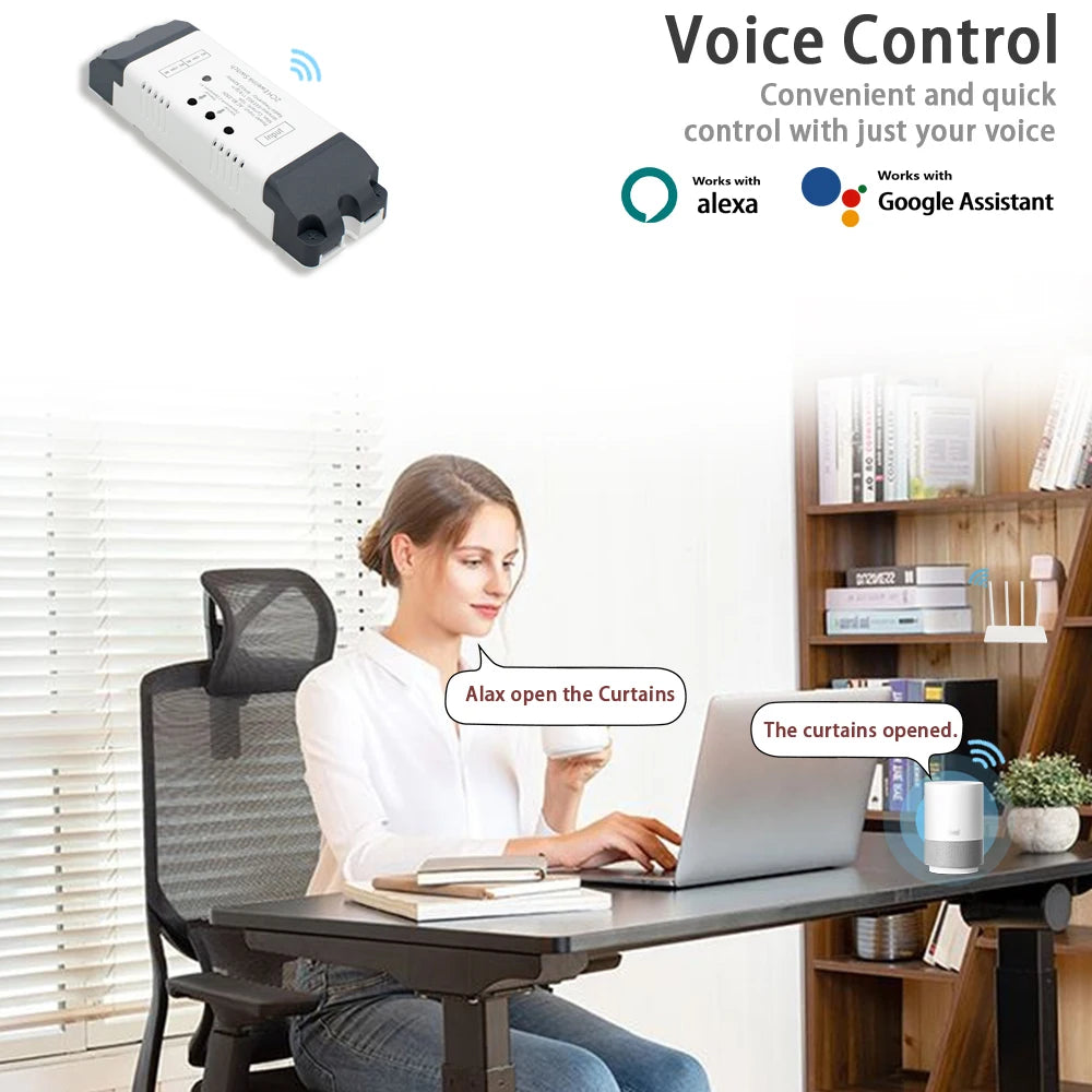 1/2/4CH EWeLink WIFI Smart Switch 7-32V 85-250V 220V Wireless Remote Control Relay Module For Garage Door Access Alexa Google