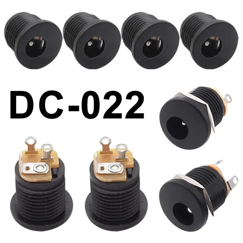 10Pcs DC Connector 5.5x2.1mm DC Power Plug Male Female Jack Socket 2.5mm DC Power Adapter Connector