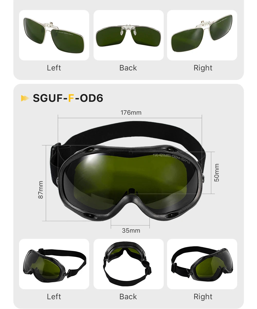Cloudray 1064nm OD6+ Laser Safety Goggles Protective Glasses Shield Protection Eyewear For YAG DPSS Fiber Laser