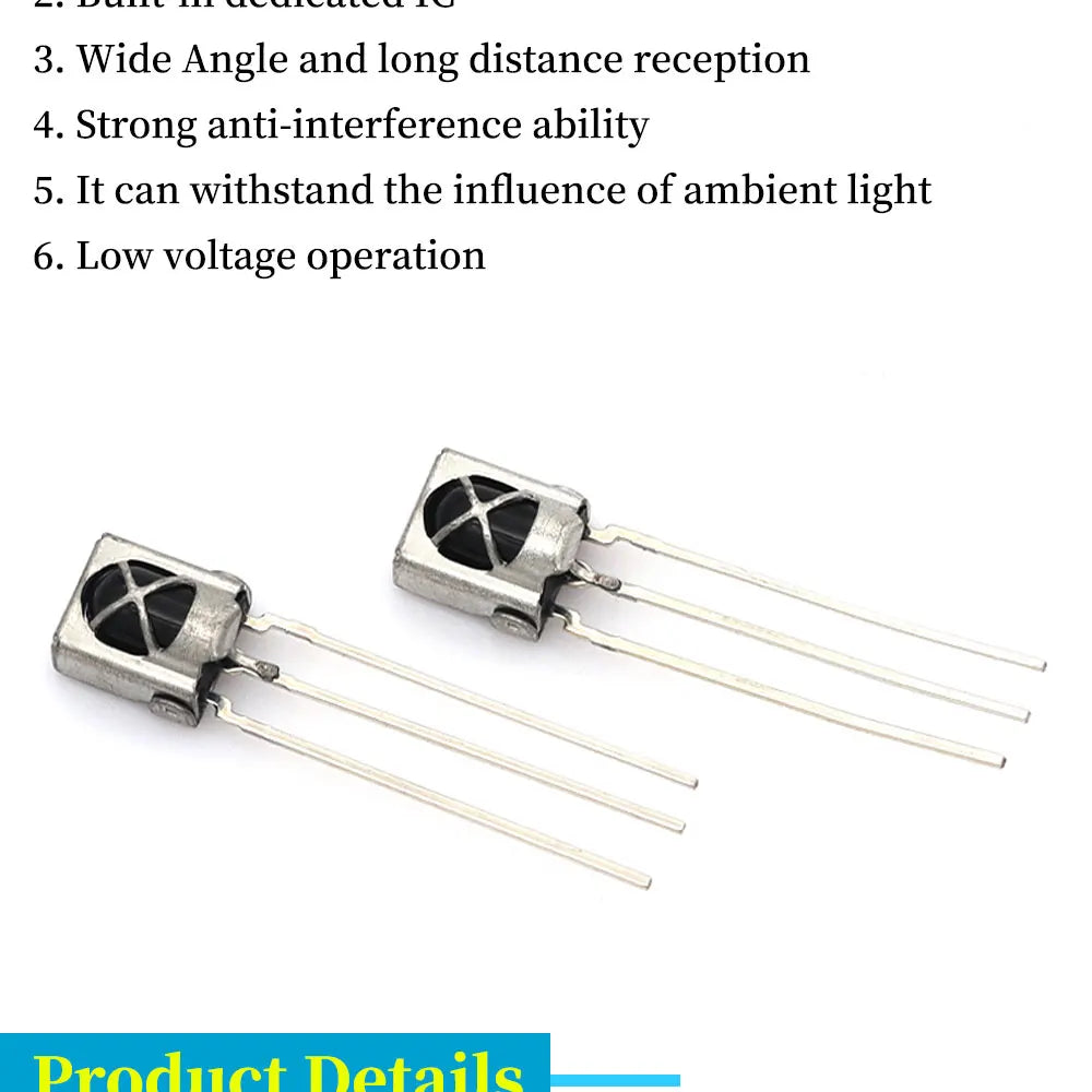 10/50/100PCS Universal IR Infrared Receiver Sensor Module 1838 TL1838 VS1838B 38Khz Diode CHQ1838