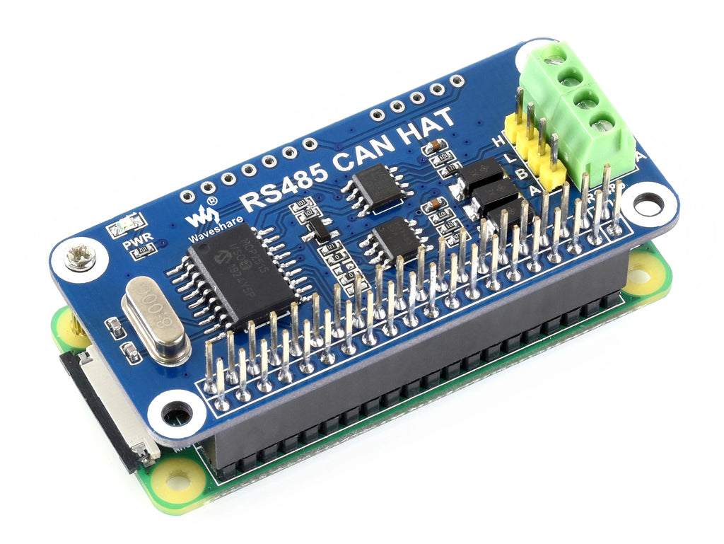 Waveshare RS485 CAN HAT SN65HVD230 Transceiver Onboard TVS Expansion Board for Raspberry Pi