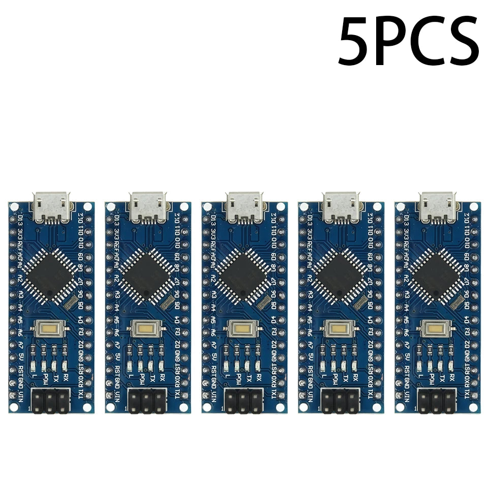 1-10PCS Nano V3.0 ATmega328P/PB CH340 USB Module, Mini Arduino Compatible Board with Bootloader for DIY Electronics Projects