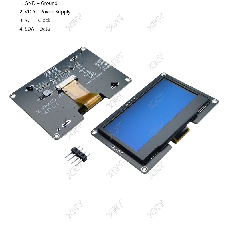 2.42 inch 128x64 OLED LCD Display Module SSD1309 12864 7 Pin SPI/IIC I2C Serial Interface for Arduino UNO R3 C51