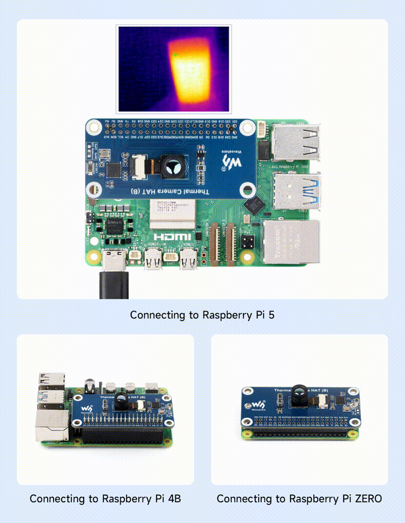 Raspberry Pi IR Array Thermal Imaging Camera Far infrared 80×62 Pixels 45/90 Degree FOV