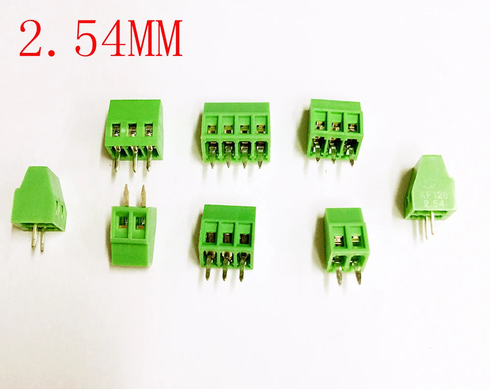 10pc PCB Screw Terminal Block 128-3.5/3.81/5.0/5.08/7.5/7.62-2P 3Pin Spliceable 0.15/0.2/0.25/ 0.3inch Pitch Rohs Wire Connector
