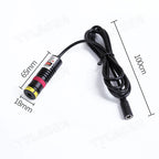 660nm Red Laser Module D18×65mm Square 10×10 Grid Focusable DOE 10mW-150mW for Wood Stone Positioning
