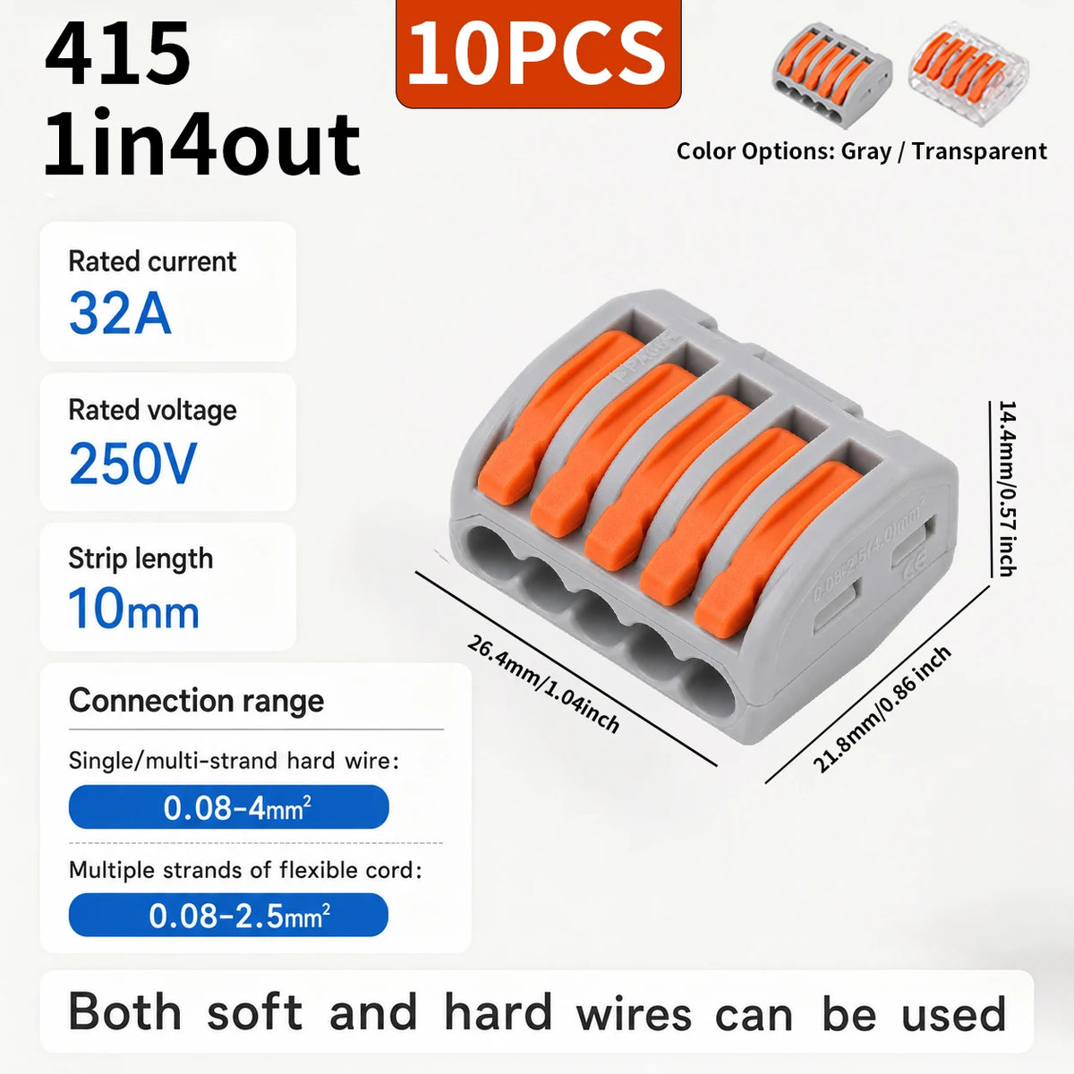 10/20/30PCS 2/3/4/5-Port Assorted Kit Quick Push In Lever Wire Connector Mini Compact Terminal Block 0.08-4mm2 Electrical Wiring