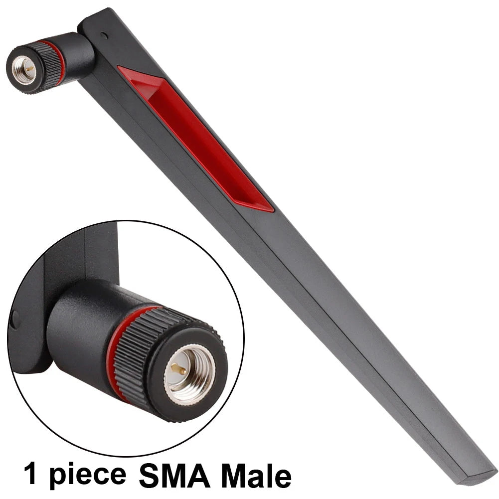 100pcs Wholesale 2.4G 5.8G Dual Band Router Antenna RP SMA Male Universal Antennas Amplifier WLAN WiFi Booster