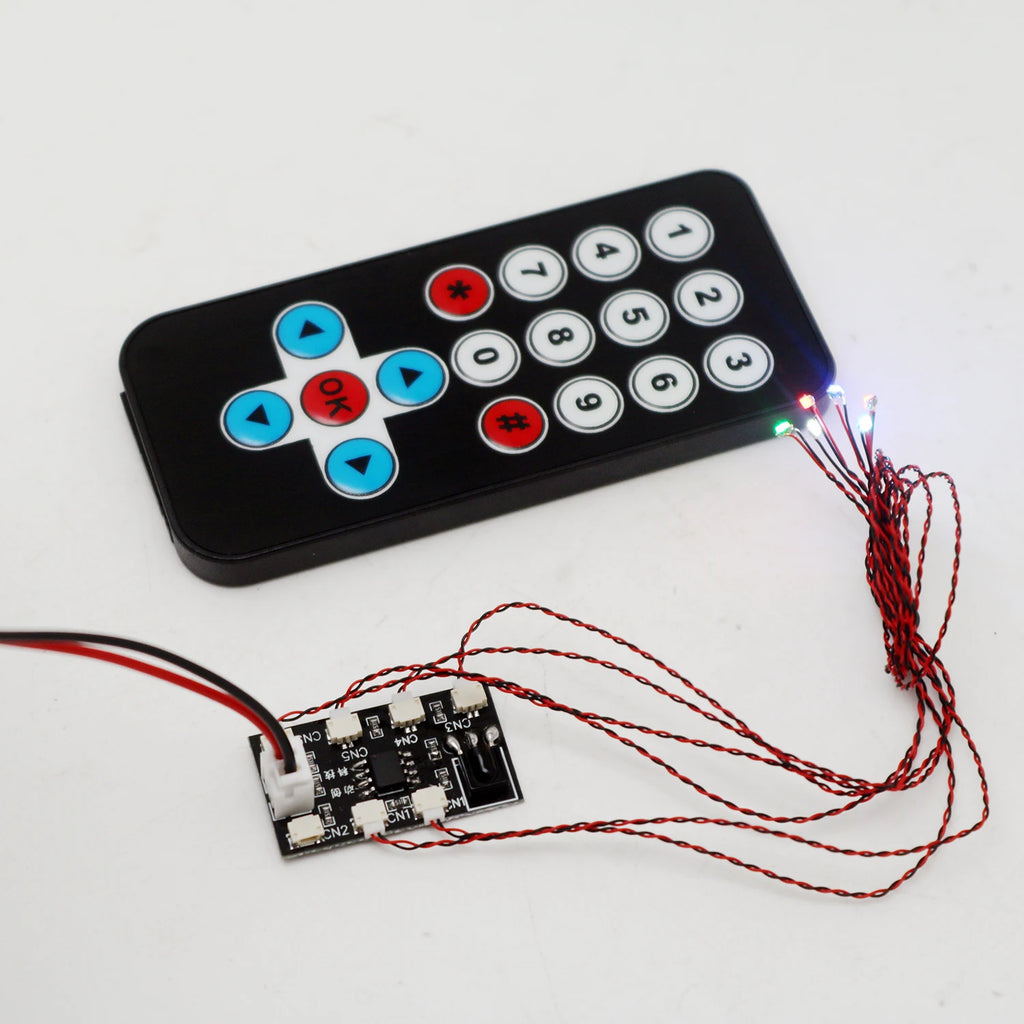 Remote Control LED Light Driver Board W 7XWired 0805 SMD LED FOR Toys Models Robots DIY Lighting Cars, Scene Model Sand Table