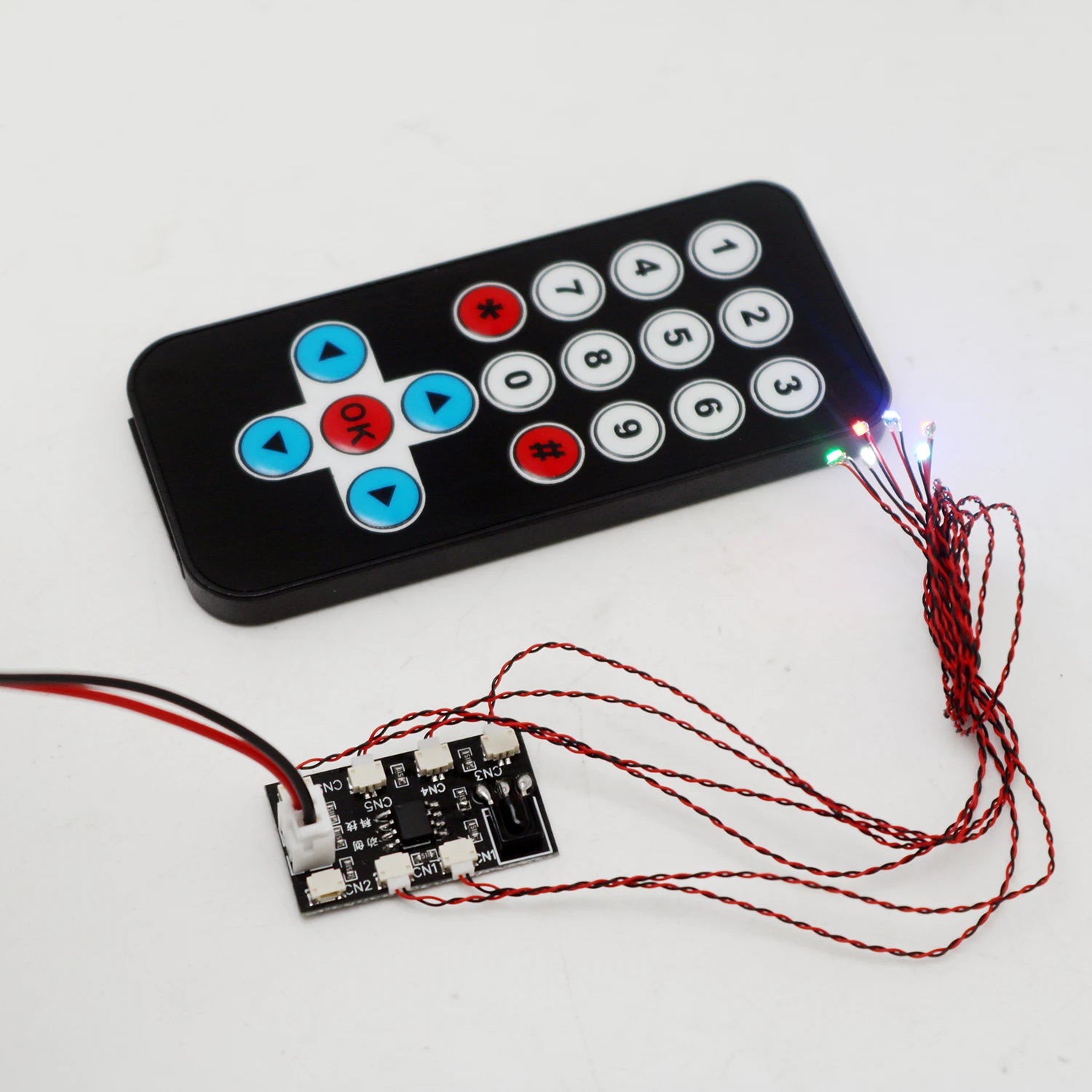 Remote Control LED Light Driver Board W 7XWired 0805 SMD LED FOR Toys Models Robots DIY Lighting Cars, Scene Model Sand Table