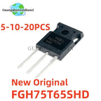 New Original 5-10-20PCS FGH75T65 FGH75T65SHD TO-247 75A 650V IGBT High-power transistor Best Quality In Stock