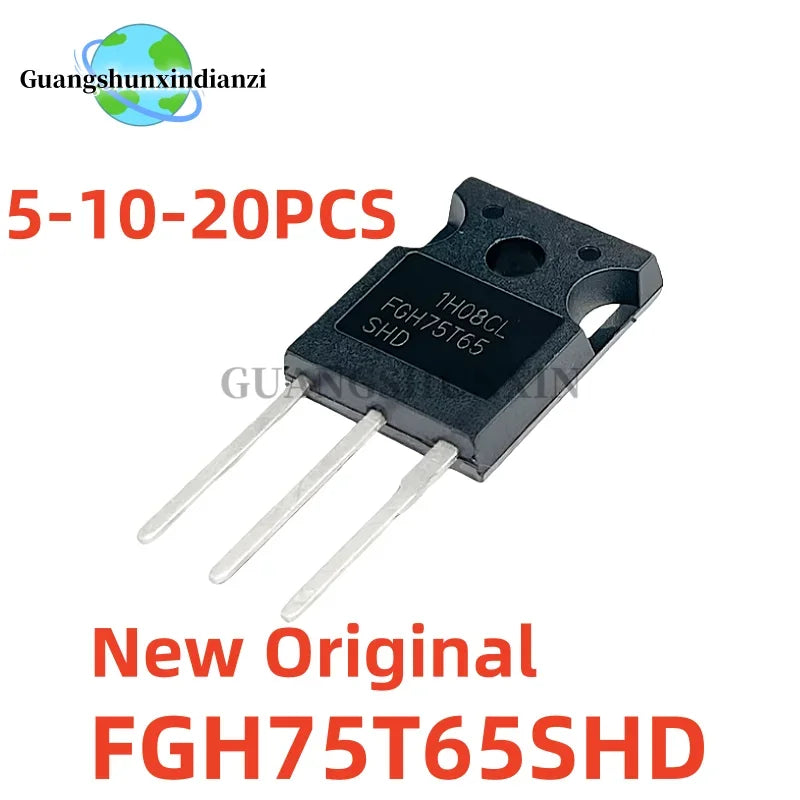 New Original 5-10-20PCS FGH75T65 FGH75T65SHD TO-247 75A 650V IGBT High-power transistor Best Quality In Stock