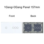 TAWOIA 1/2/3Gang Wall Touch Switch 1/2/3Way Function Base Stair Switches Spare Parts Sensor 157Glass Panel DIY Free Combination