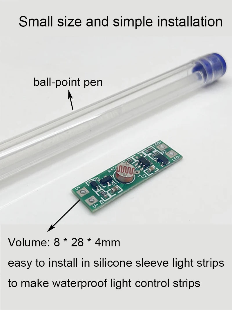 8mm Light Control Switch DC 12V light sensor swithch Sensitive Auto Photo Switch On/Off Photocell Street LED Light Switch