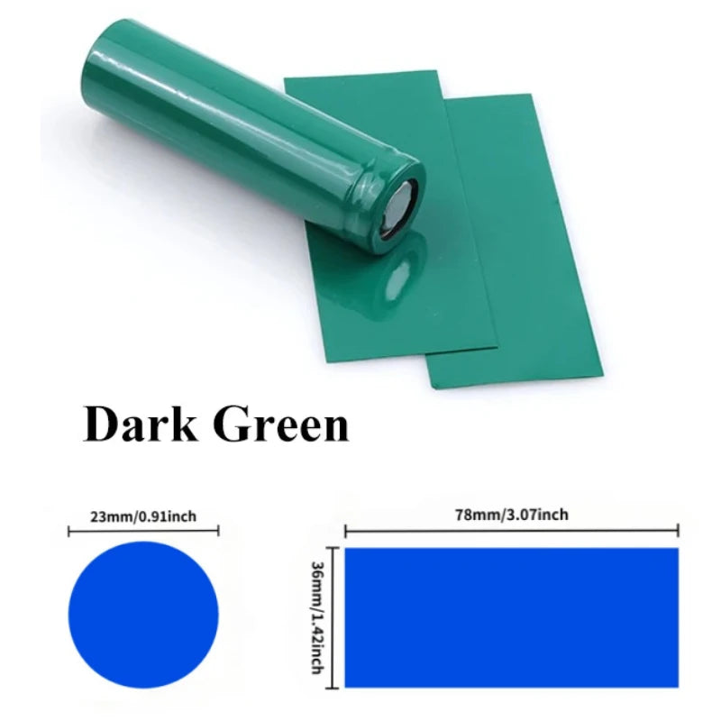 200pcs 21700 Battery Films Insulated Shrinkable Sleeve Protect Cover Precut PVC Heat Shrink Tube for Batteries Wrap Sleeving