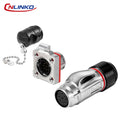 CNLINKO Waterproof Industrial BD20 Aviation Connector 2 3 4 5 7 9 12 14 Pin Plug and Socket Panel Mount Metal Wire Connectors