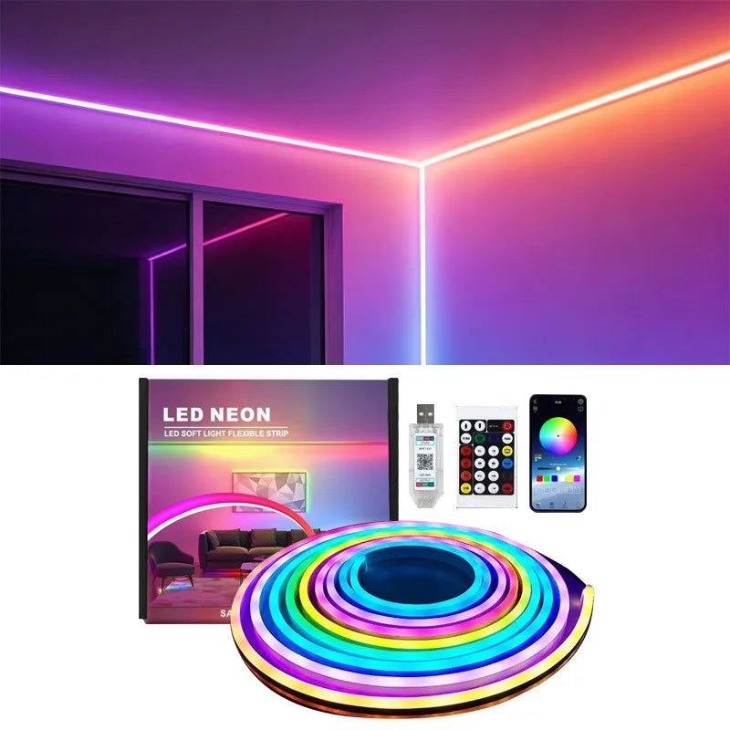 HTMCK Smart Ambient PC Display Sync Computer Monitor Backlight LED Strip Light RGB Color DIY Game Holiday Atmosphere Decor Lamp