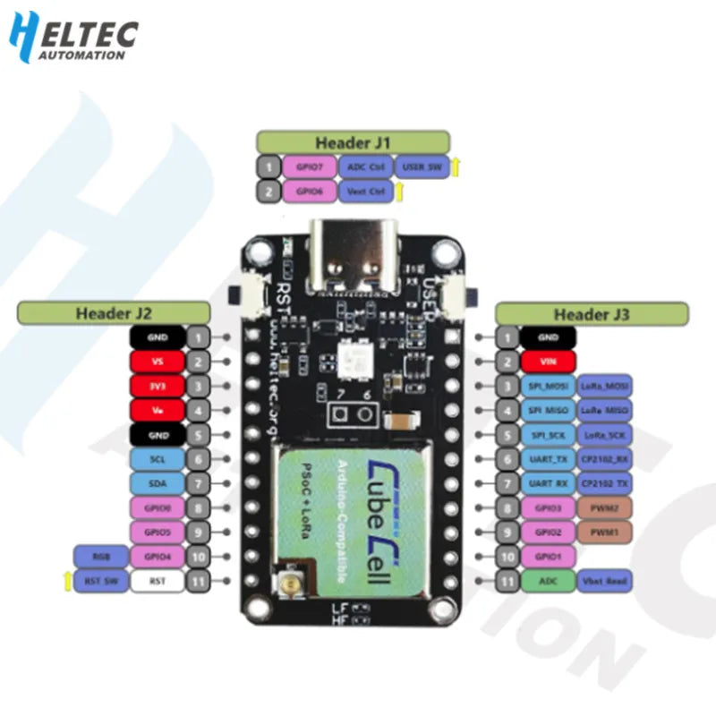 Heltec Lora Node ASR650x CubeCell AB01V2  Development board for arduino with solar panel