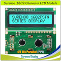 Surenoo 1602 16X2 162 5V 4-Bit 8-Bit Parallel Character LCD Module Display Screen Panel LCM STN Yellow Green Blue White Sky Blue