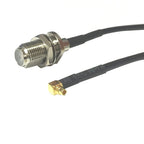 New F Male Female Jack Switch MMCX  Male Plug Right  Angle  RF Coax Cable RG174  Wholesale  Cabl Adapter