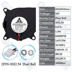 Gdstime 4010 24V Blower 12V 5V Cooler Fan 5015 Radial Fan 50x15MM Turbine Cooling Fan 30MM Micro Fan for 3D Printer Part Cooling