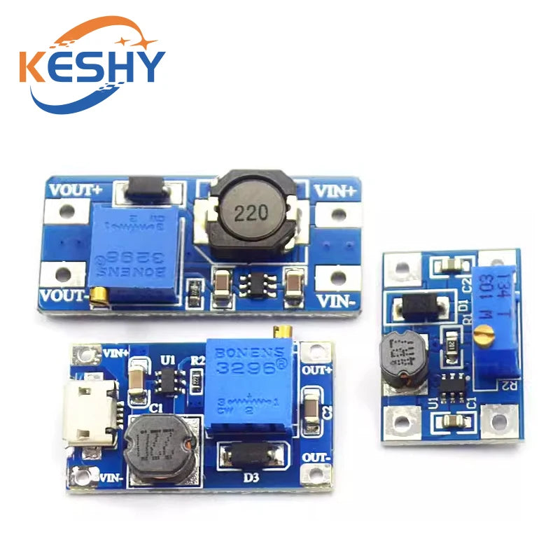 1-10PCS MT3608 SX1308 Adjustable Boost Module DC-DC Step Up Converter Module 2A 2V-24V To 5V 9V 12V 28V Boost Power Supply Board