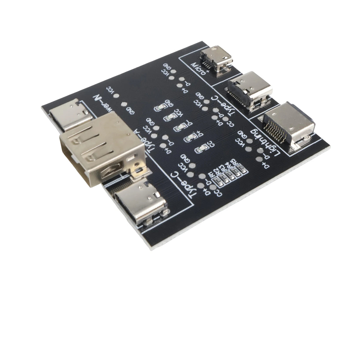 DT3 Data Cable Detection Board Type-C USB Tester for Micro USB Lightning Cable Short Circuit On/Off Diagnose Tool LED Indicator