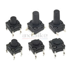 50Pcs 6×6mm Waterproof Type Tact Switch DIP SMD 4Pin 6*6*4.3/5/6/7/8/9/10/11/12/13mm Mini Micro Momentary Tactile Push Button