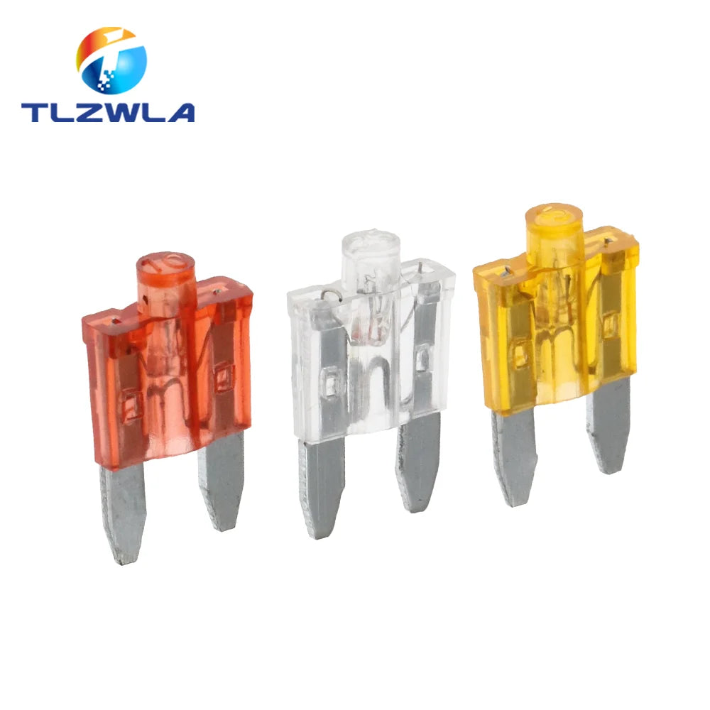 10PCS Small With Light With Fusing Indication Automobile Plug-in Fuse Small Sharp Foot Fuse For Automobile 5A ~ 40A