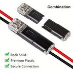 Premium Automotive Wire Connector Detachable Plug, No-Strip Quick Connect, Reliable Durable for Universal Electrical Connections