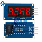 TM1637 4-Bits Digital LED Display Module for Arduino: 0.36 - Inch 7 - Segment RED Anode Tube with Four Serial Driver Board Pack