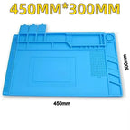 Magnetic Mat Silicone Work Mat Soldering Station Mat Heat Resistant 932°F Anti-Static for Electronic Phone Laptop Watch Repair