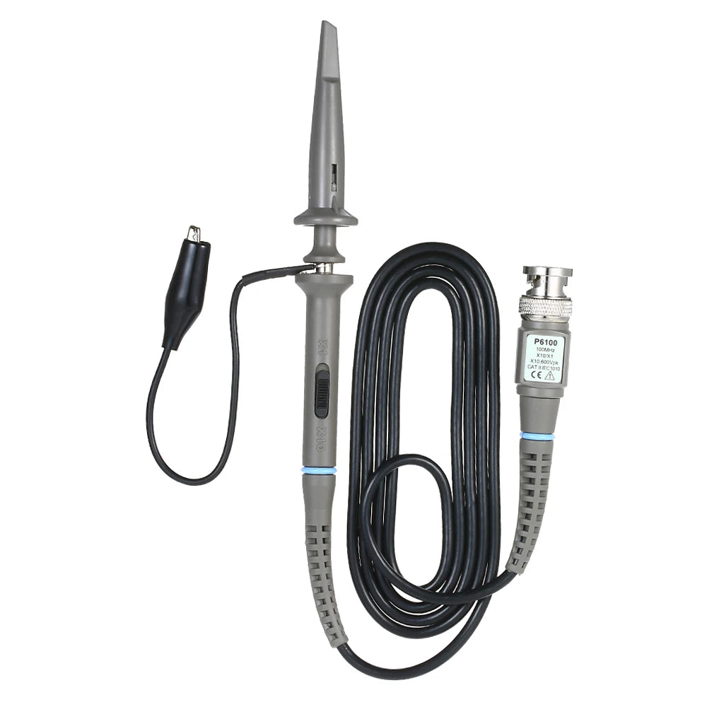 FNIRSI 2.4” TFT Handheld Digital Oscilloscope 0-200KHz Bandwidth 1M Sampling Rate with BNC-Clip Cable Probe and Power Supply