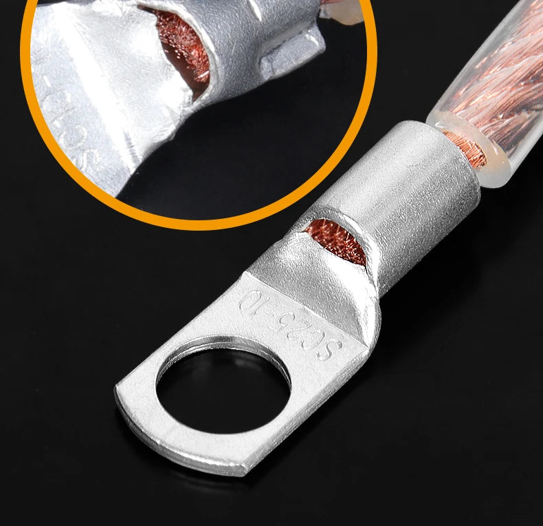 100pcs Copper Lug Ring Wire Connector Cable lug Electric lugs Terminal SC6-5 SC6-6 SC6-8 SC10-6 SC10-8 SC16-6 SC16-8 SC25-6