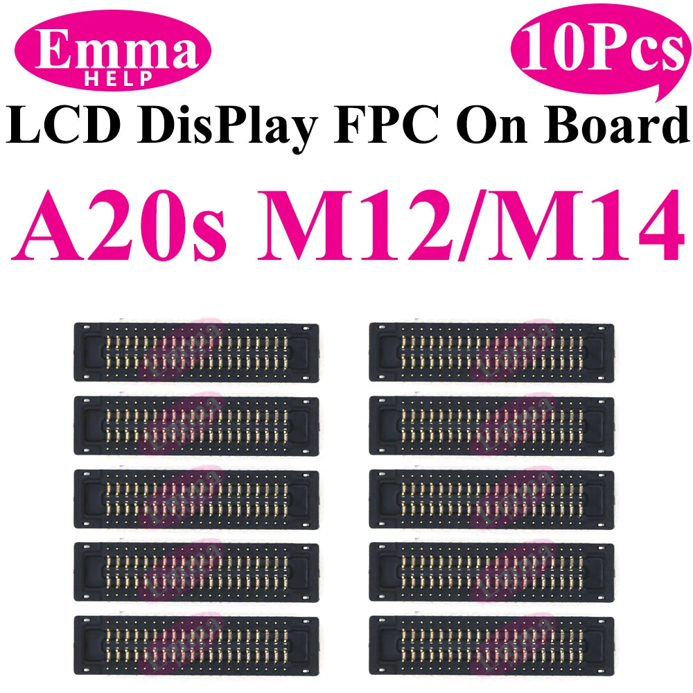 EmmaHelp FPC Connector Display Screen For Samsung LCD FPC A51 A50 A70s A40 A30S A21 A20S A10S M12 M14 M15 M16 On Motherboard