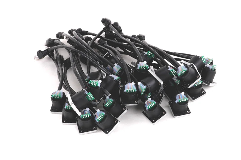 1PC RJ45 8p8c Waterproof Connector, RJ45 male to female, 15cm cable,Panel Mount type,zinc alloy body+PA6 plastic+copper contact