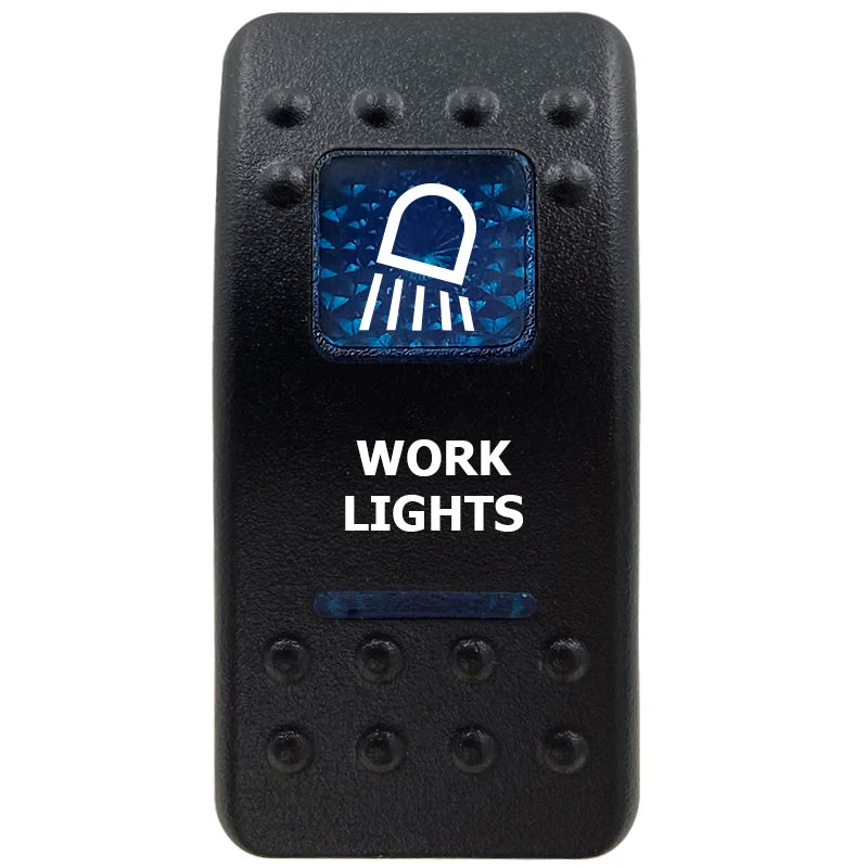 12V Marine Grade Rocker Switch SPST/ON OFF, DPDT/(ON) OFF (ON) Blue Led Light Bar for Carling ARB NARVA Replace Waterproof IP66