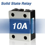 10A SSR 25A Solid State Relay 40A Output 3-32VDC 24-480VAC 220V Single Phase DC TO AC 40A Relay SSR HeatSink SSR 40DA