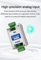 ModBus RTU Serial IO 1/2/4/6/8/10/12-Channel Analog Input Module RS485 CDSENET MA01-XHXX Rail Installation 8~28VDC Watchdog