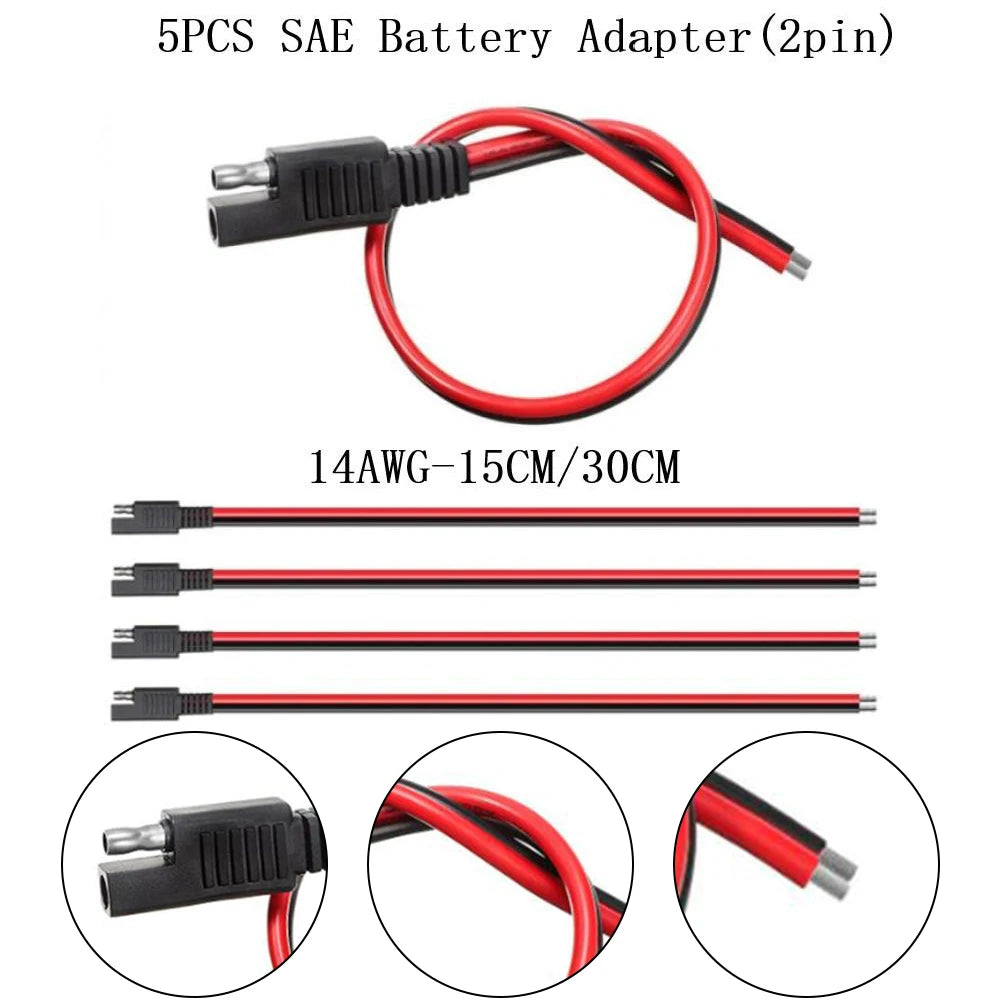 5pcs Below 36v for sae Extension Cord Battery for charger 15/30cm 5PCS Battery for charger Connector High Quality Power