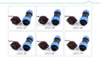 LP/SP21 Nut/Flange/Docking Waterproof Connector Welding Free 2/3/4/5/6/7 Pin IP68 Outdoor Female Plug Male Socket Screw Wiring