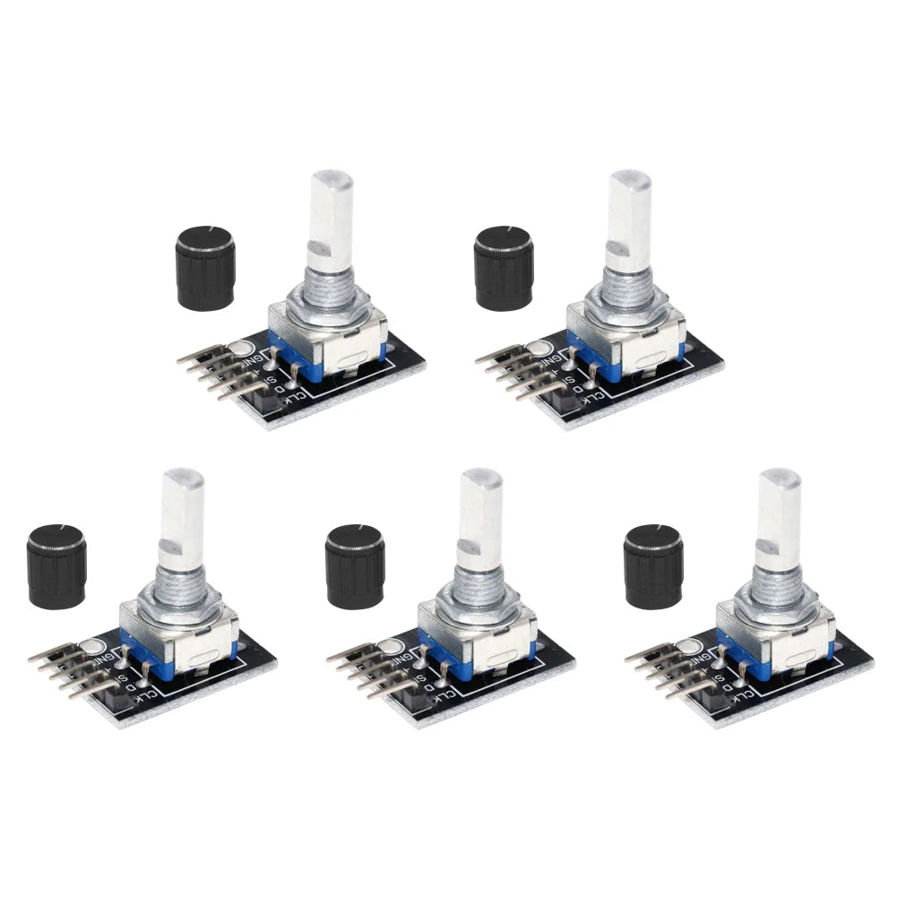 1-10PCS 360 Degree Rotary Encoder Module KY-040 Brick Sensor Development Board with Knob Cap Potentiometer KIT DIY for Arduino